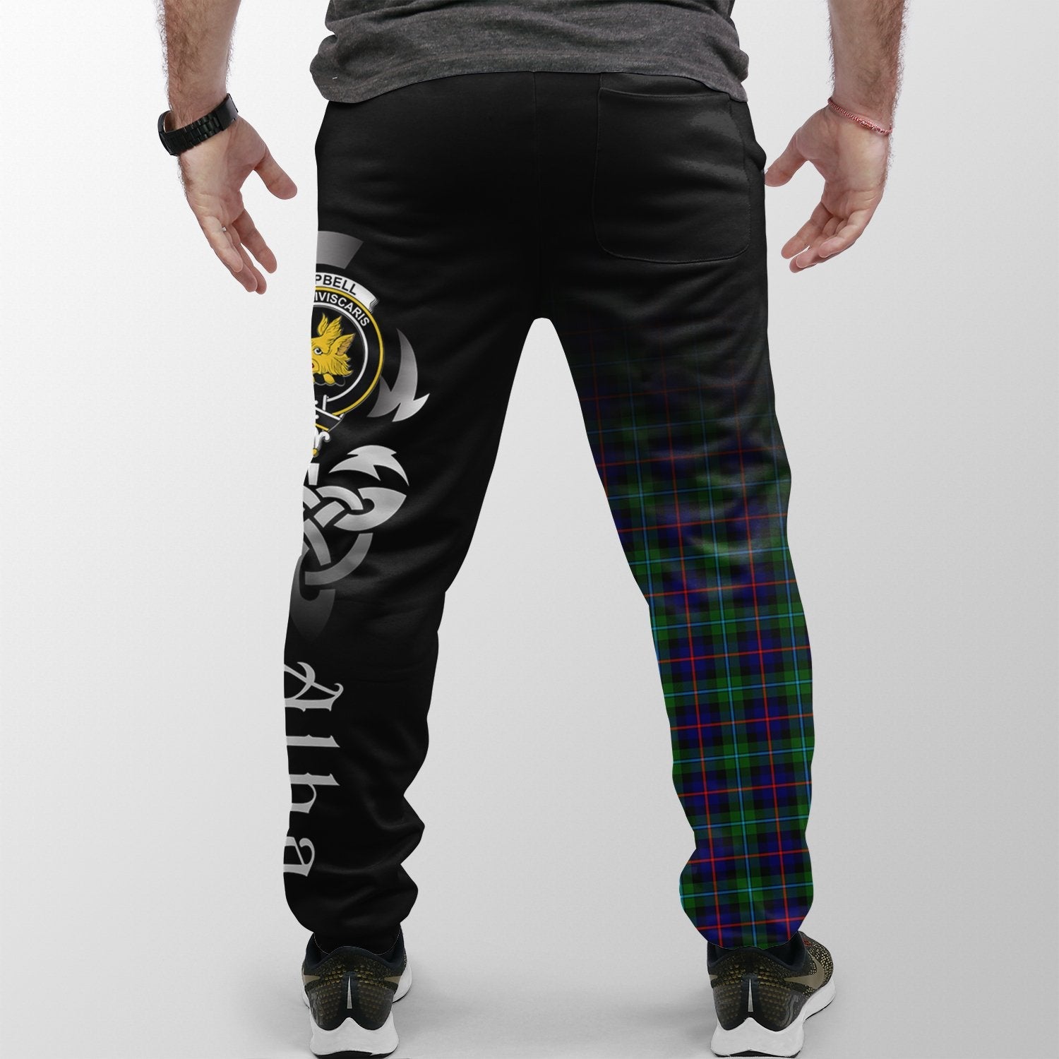 Campbell Of Cawdor Modern Tartan Crest Jogger Sweatpants - Alba Celtic Style