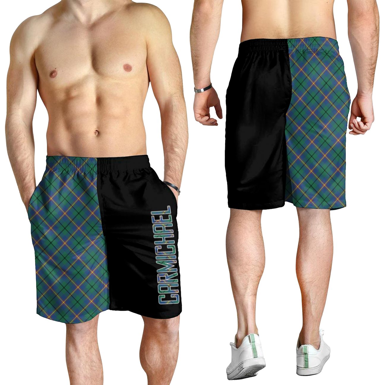 Carmichael Ancient Tartan Crest Men's Short - Cross Style