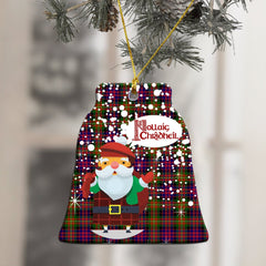 Carnegie Modern Tartan Christmas Ceramic Ornament - Santa Style