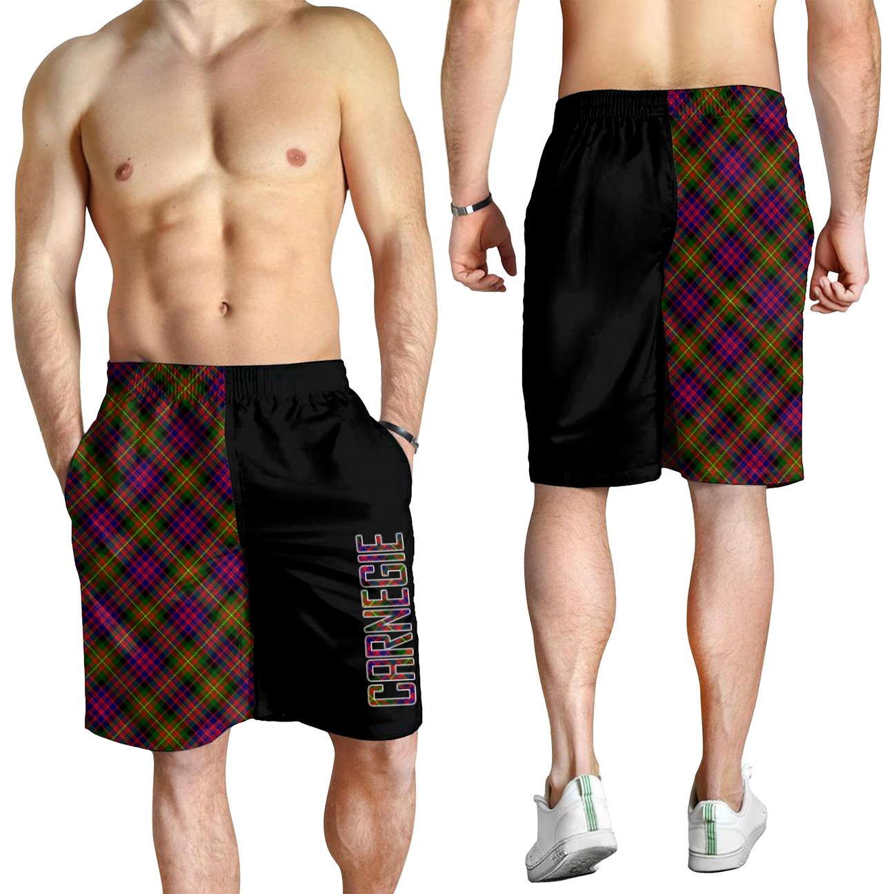 Carnegie Modern Tartan Crest Men's Short - Cross Style