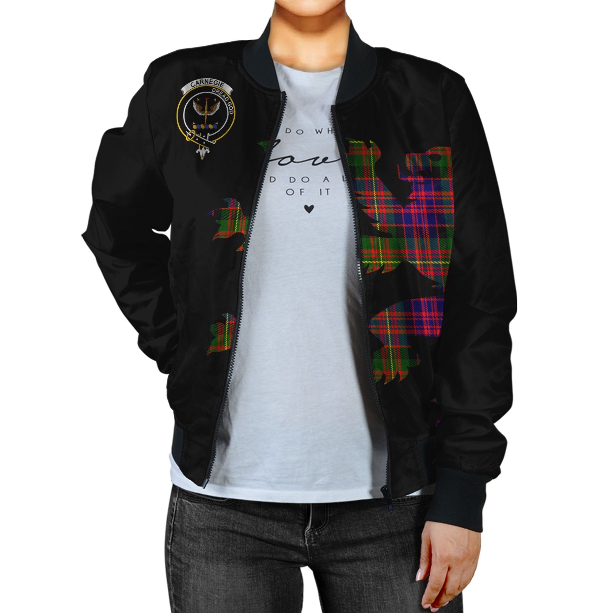 Carnegie Tartan Bomber Jacket Lion & Thistle