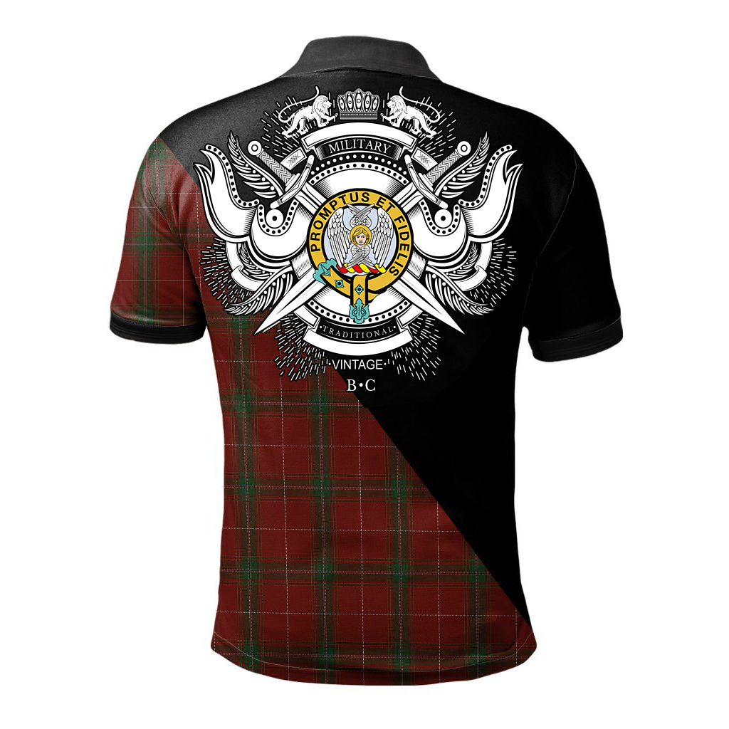 Carruthers Modern Tartan Official Crest - Military Polo Shirt