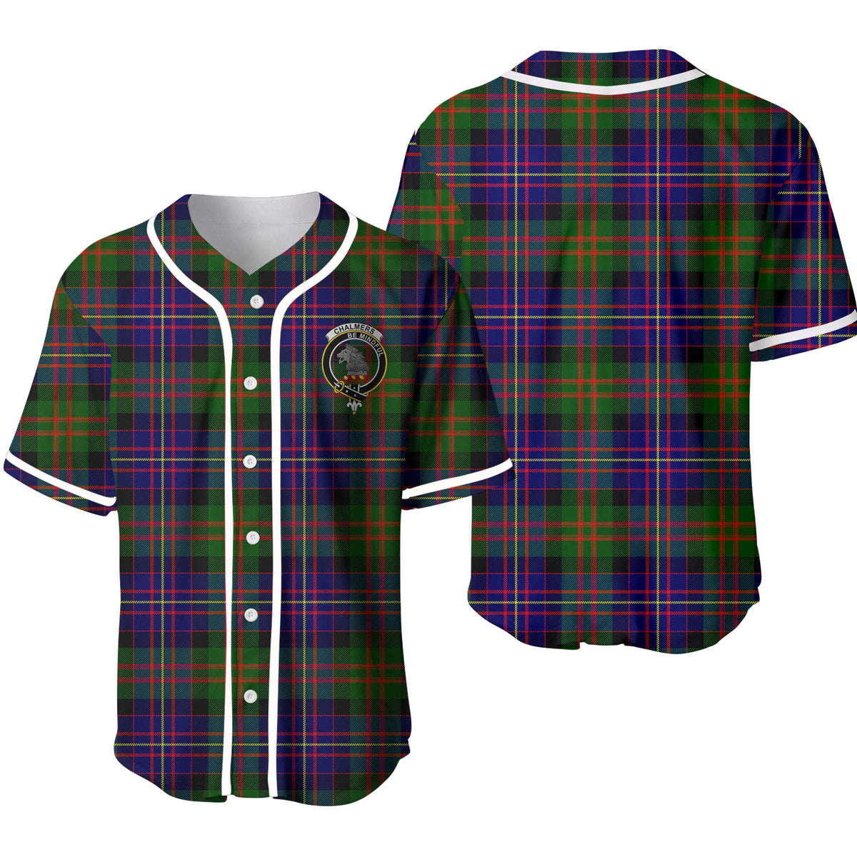 Chalmers Tartan Unisex Baseball Jersey