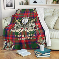 Charteris Tartan Gold Courage Symbol Blanket