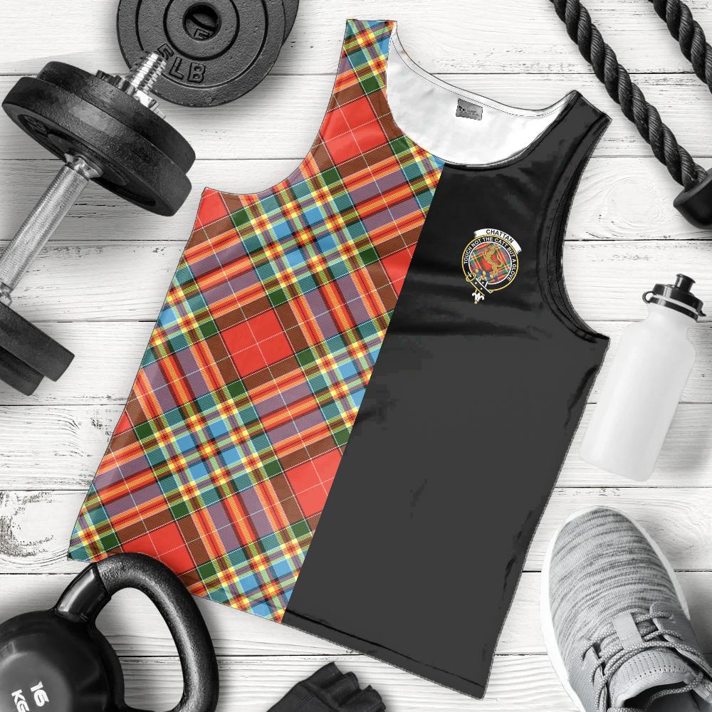 Chattan Tartan Crest Men's Tank Top - Cross Style