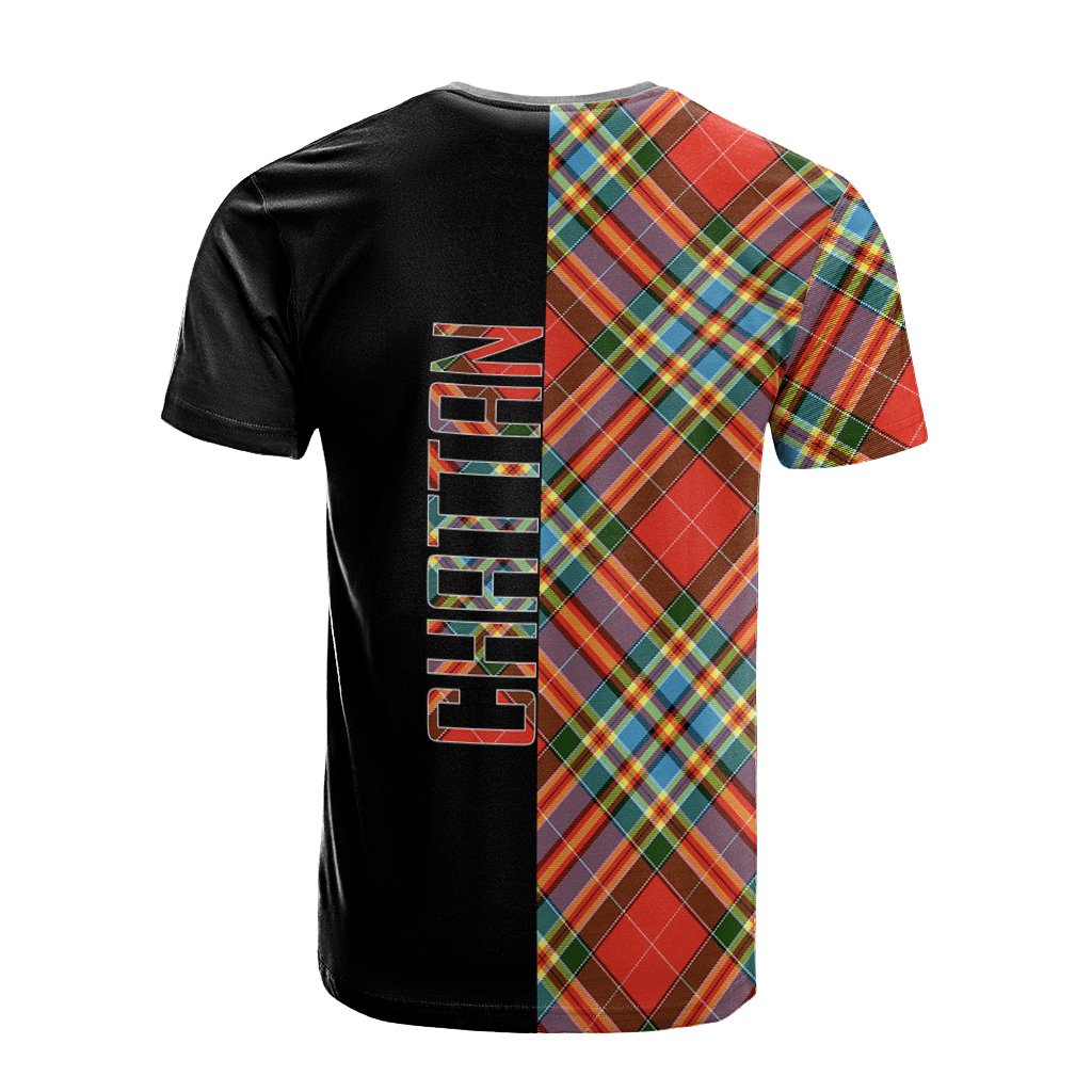 Chattan Tartan T-Shirt Half of Me - Cross Style