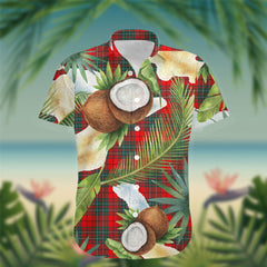 Cheyne Tartan Hawaiian Shirt Hibiscus, Coconut, Parrot, Pineapple - Tropical Garden Shirt