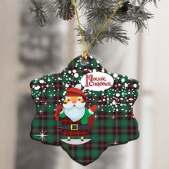 Chisholm Hunting Ancient Tartan Christmas Ceramic Ornament - Santa Style