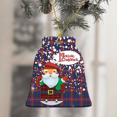 Chisholm Hunting Modern Tartan Christmas Ceramic Ornament - Santa Style