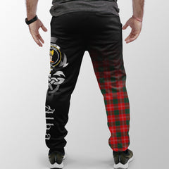 Chisholm Modern Tartan Crest Jogger Sweatpants - Alba Celtic Style