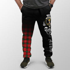 Chisholm Modern Tartan Crest Jogger Sweatpants - Alba Celtic Style