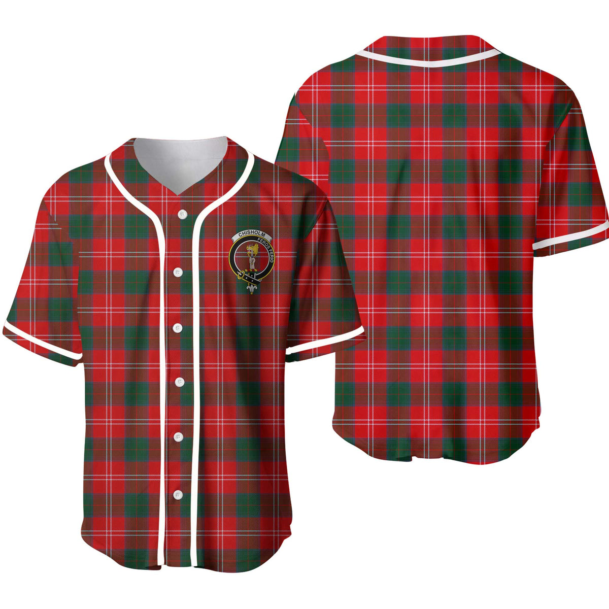 Chisholm Tartan Unisex Baseball Jersey