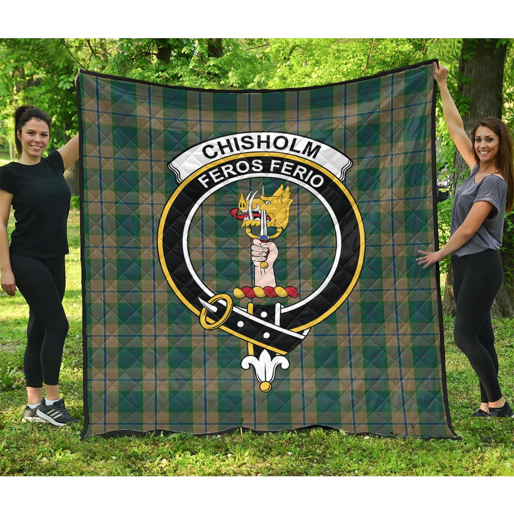 Chisholm Colonial Tartan Crest Quilt