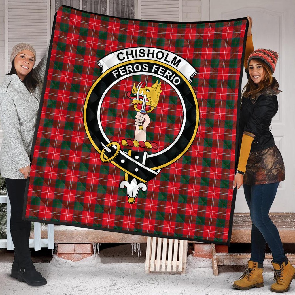 Chisholm Modern Tartan Crest Quilt