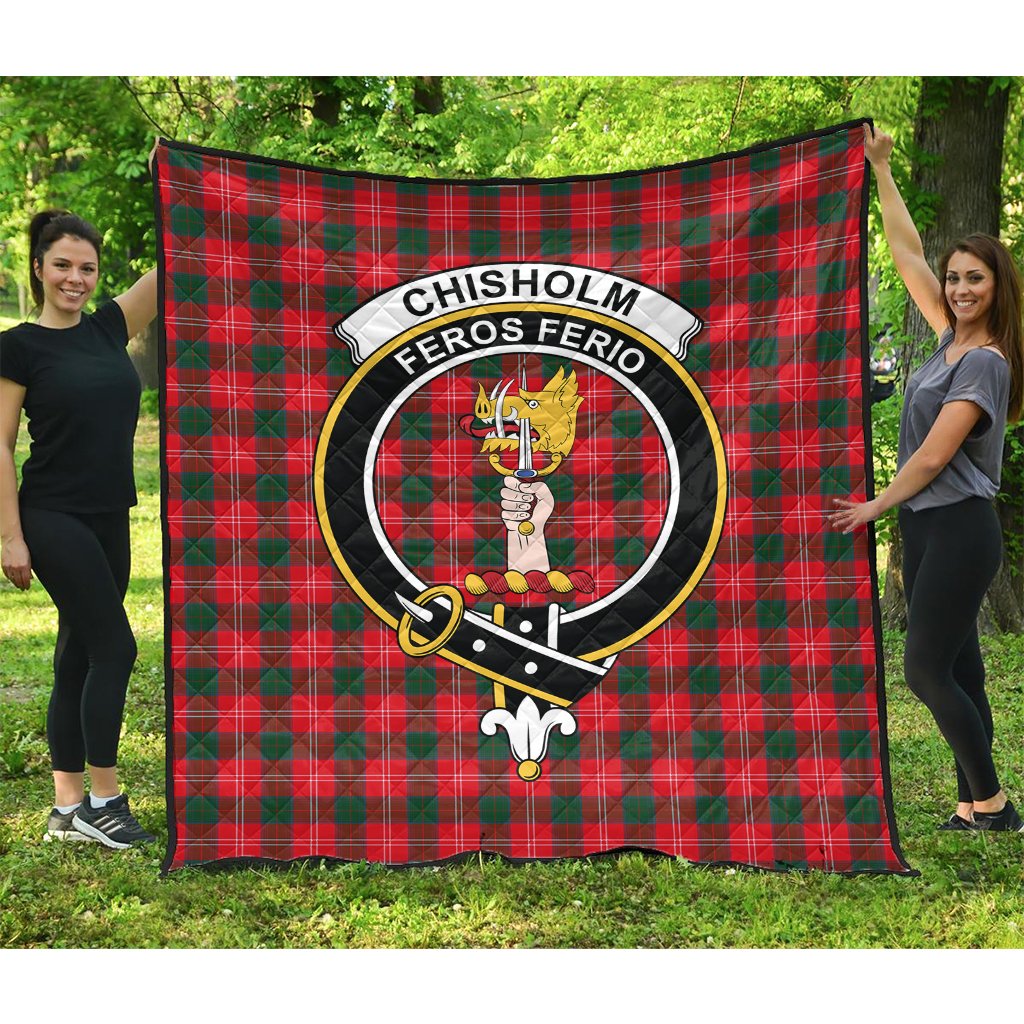 Chisholm Modern Tartan Crest Quilt