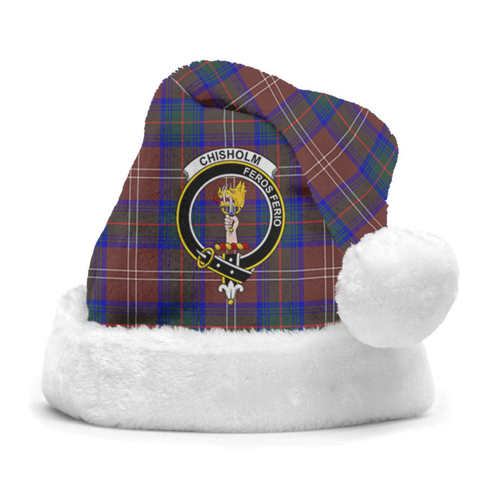 Chisholm Hunting Modern Tartan Crest Christmas Hat