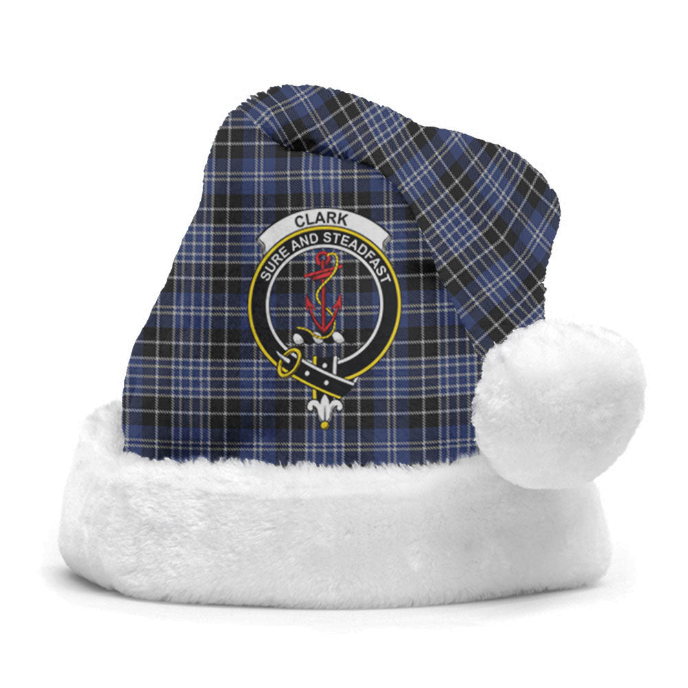 Clark Modern Tartan Crest Christmas Hat