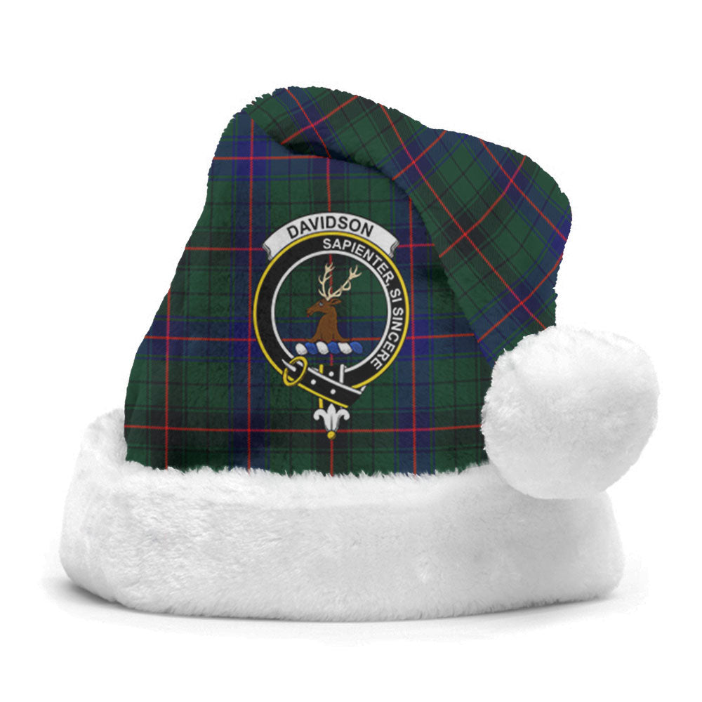 Davidson Modern Tartan Crest Christmas Hat