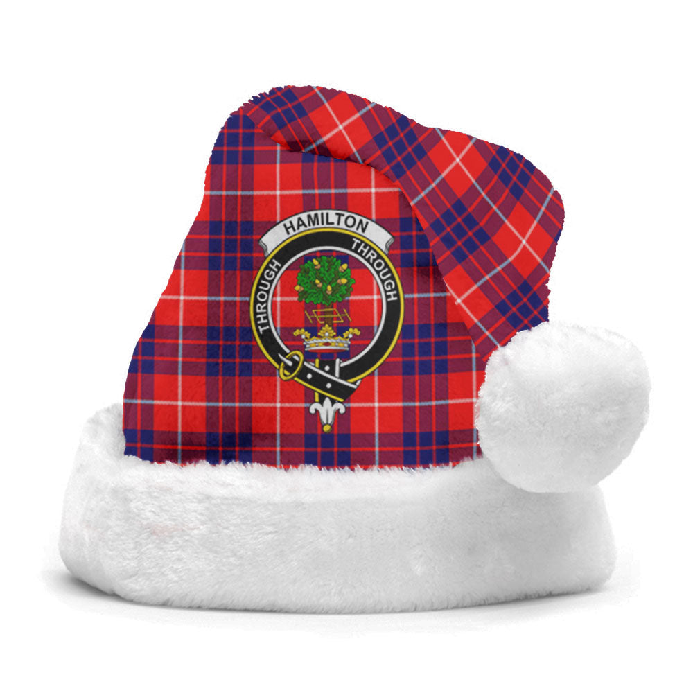 Hamilton Modern Tartan Crest Christmas Hat