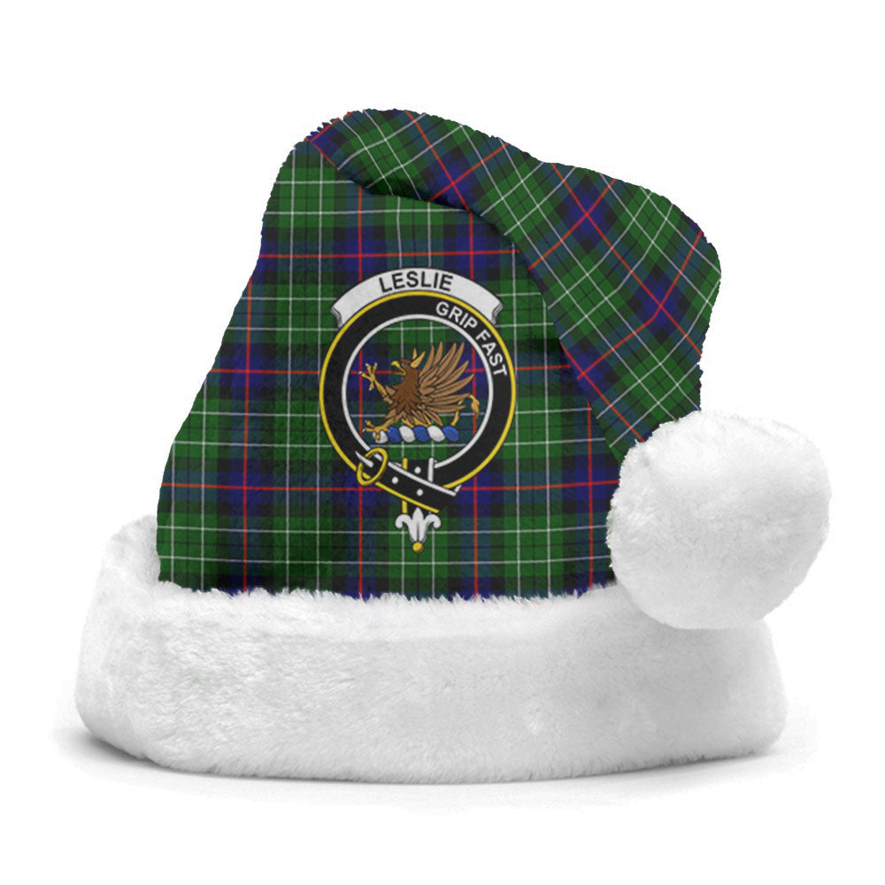 Leslie Hunting Tartan Crest Christmas Hat