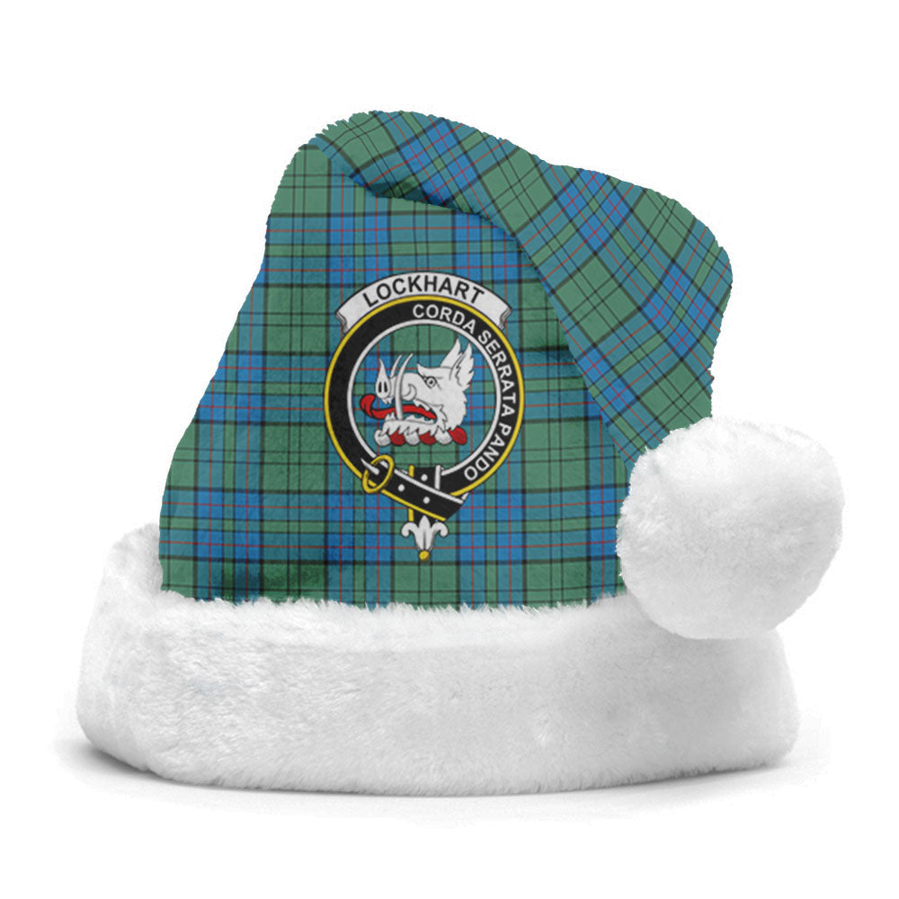 Lockhart Tartan Crest Christmas Hat