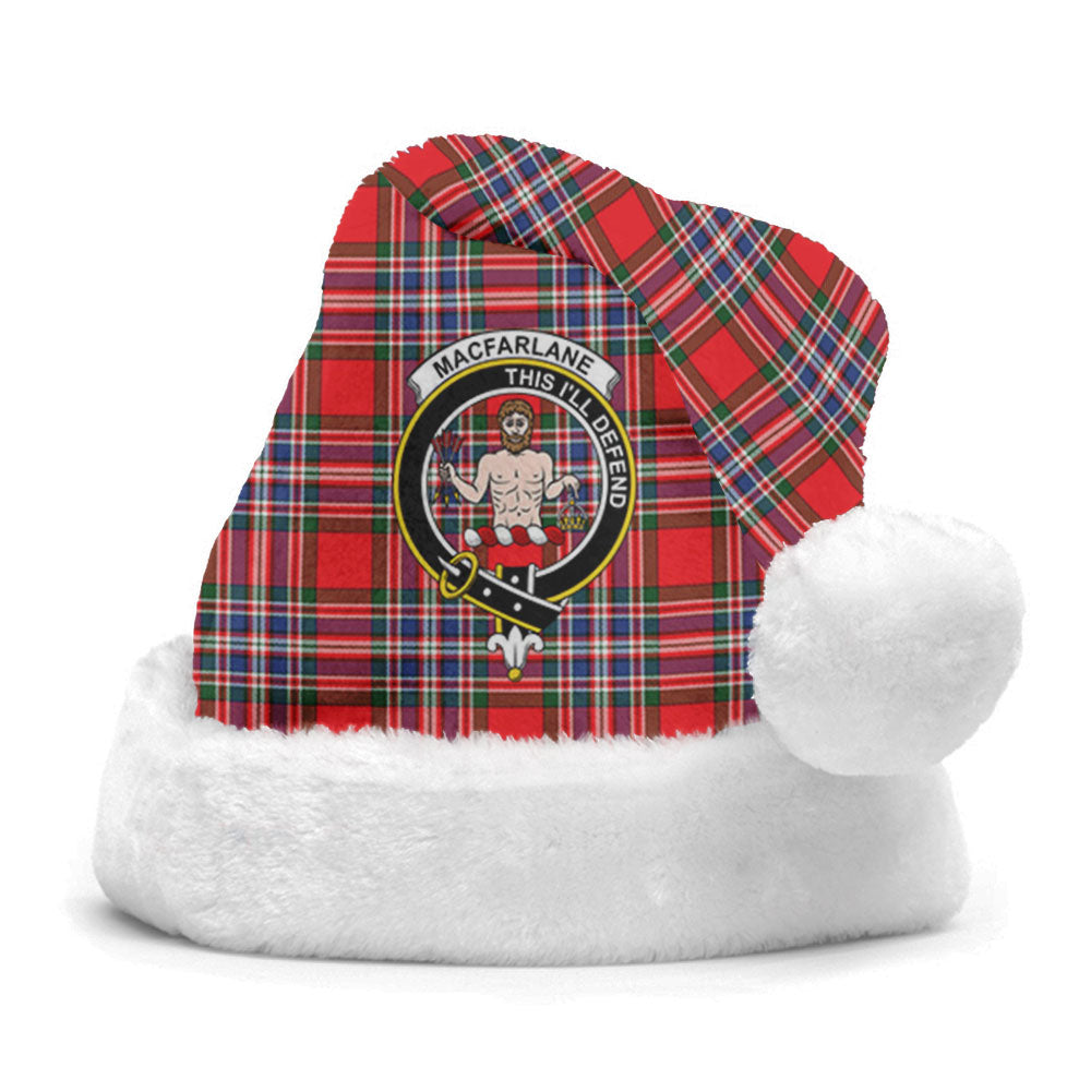 MacFarlane Modern Tartan Crest Christmas Hat