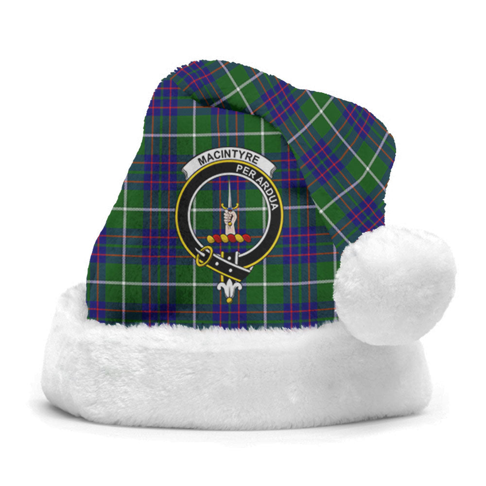 MacIntyre Hunting Modern Tartan Crest Christmas Hat