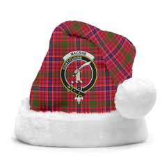 MacRae Modern Tartan Crest Christmas Hat