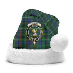 Stewart Hunting Modern Tartan Crest Christmas Hat