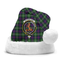 Sutherland Modern Tartan Crest Christmas Hat