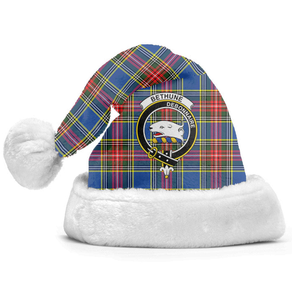 Bethune Modern Tartan Crest Christmas Hat