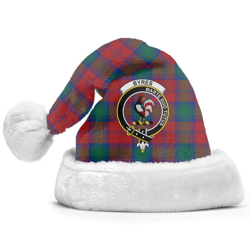 Byres Tartan Crest Christmas Hat