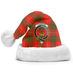 Cameron Modern Tartan Crest Christmas Hat