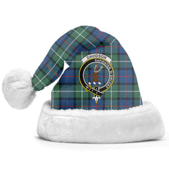 Davidson of Tulloch Tartan Crest Christmas Hat