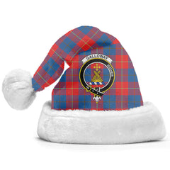 Galloway Red Tartan Crest Christmas Hat