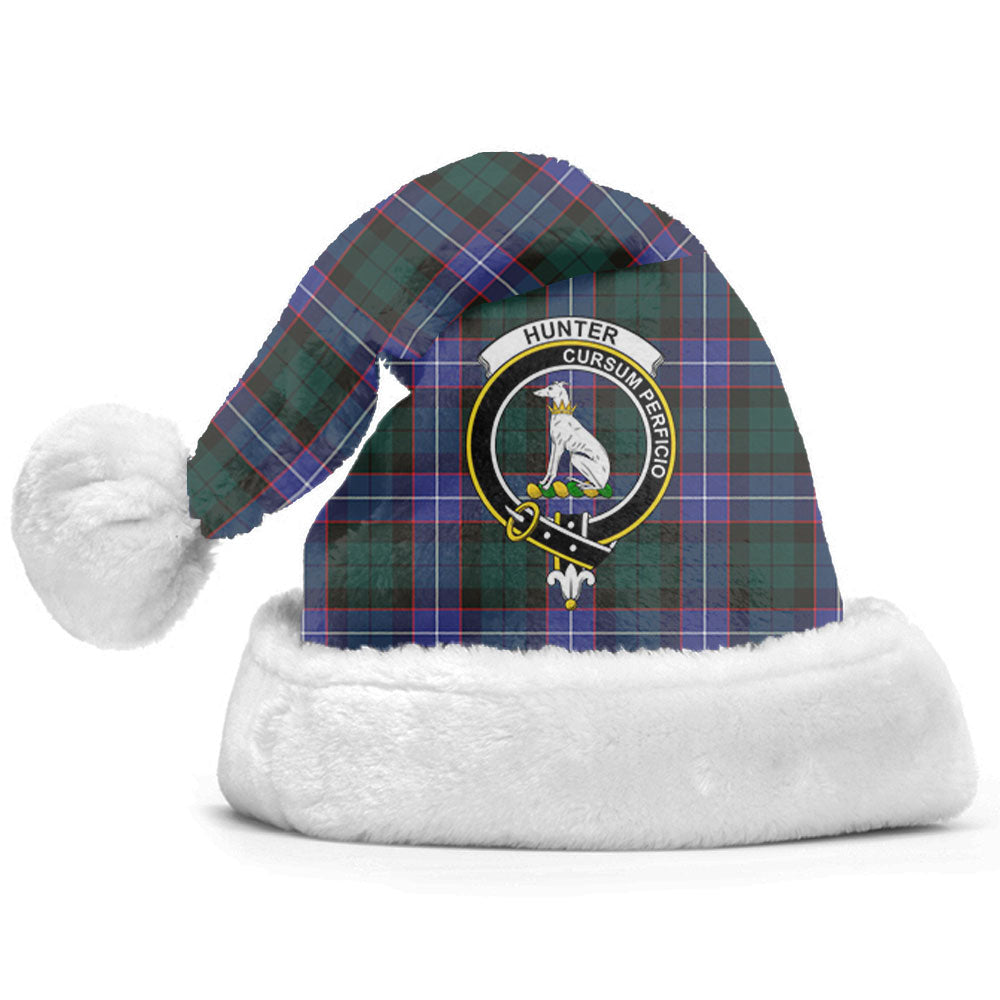 Hunter Modern Tartan Crest Christmas Hat