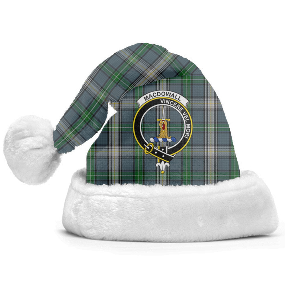 MacDowall Tartan Crest Christmas Hat