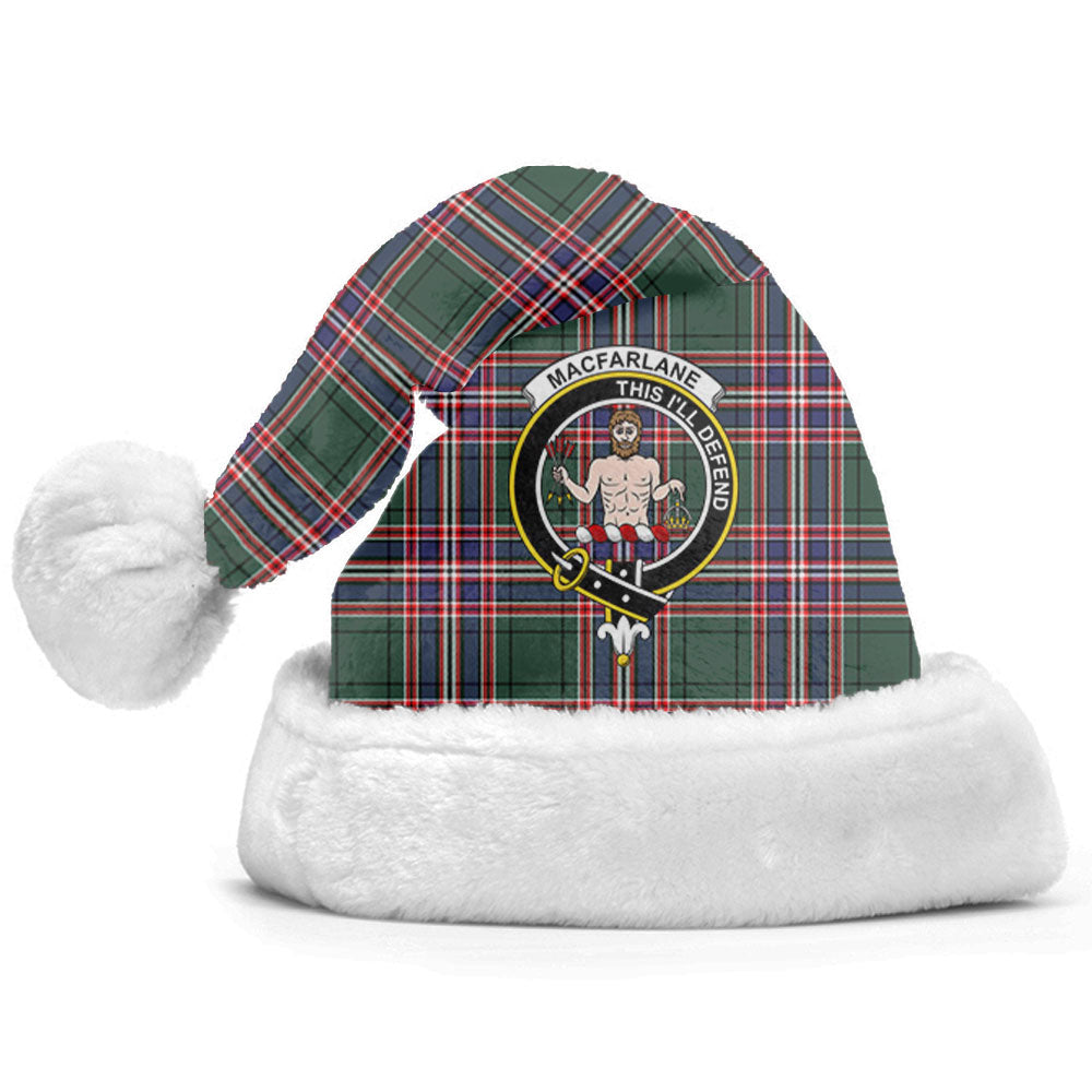 MacFarlane Hunting Modern Tartan Crest Christmas Hat