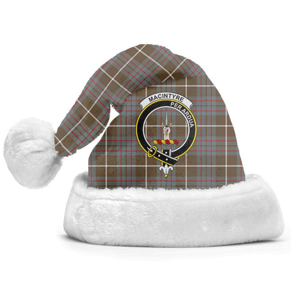 MacIntyre Hunting Weathered Tartan Crest Christmas Hat