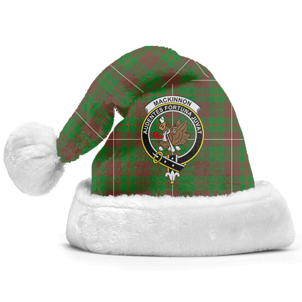 MacKinnon Hunting Modern Tartan Crest Christmas Hat