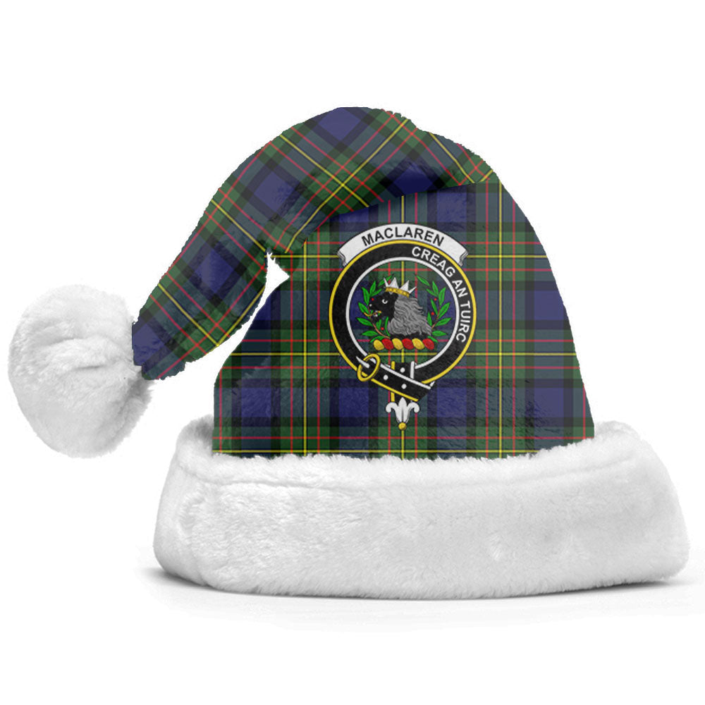 MacLaren Modern Tartan Crest Christmas Hat