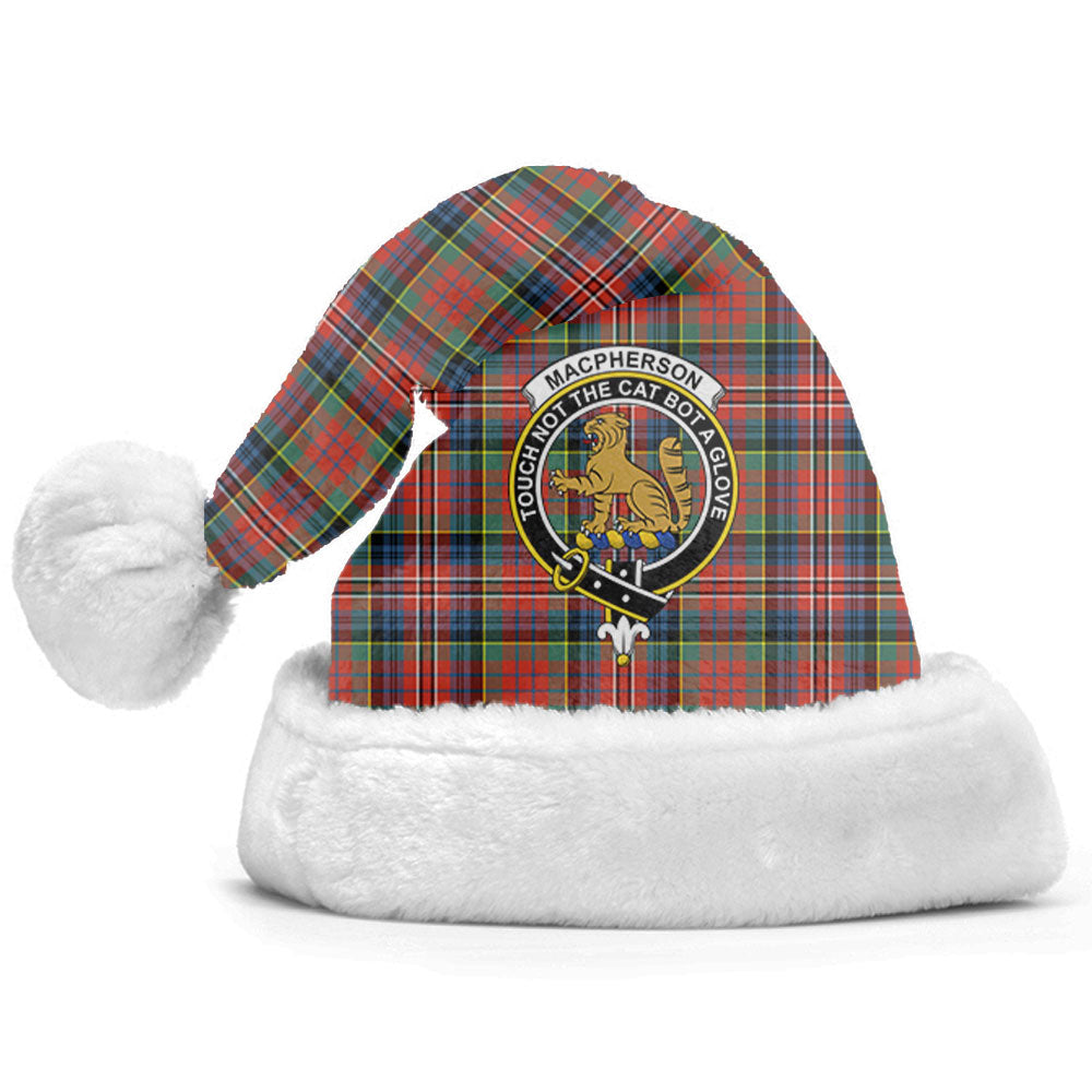 MacPherson Ancient Tartan Crest Christmas Hat