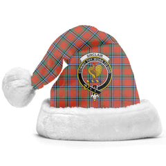 Sinclair Ancient Tartan Crest Christmas Hat