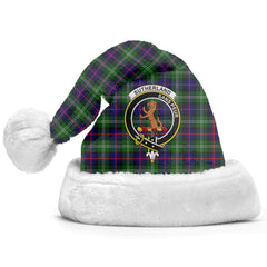 Sutherland Modern Tartan Crest Christmas Hat