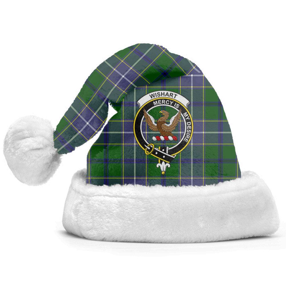 Wishart Hunting Tartan Crest Christmas Hat