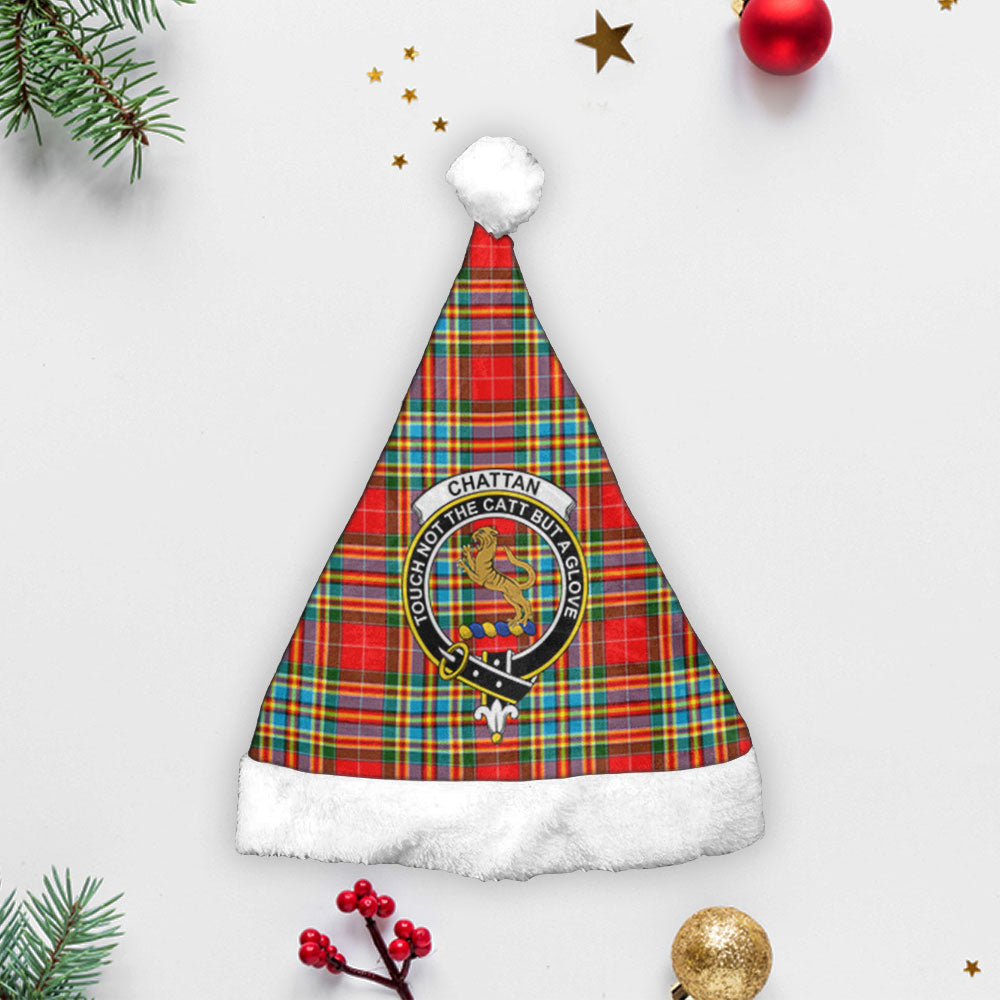 Chattan Tartan Crest Christmas Hat