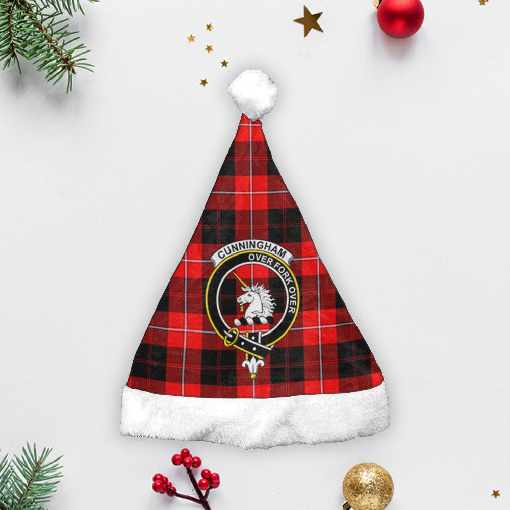 Cunningham Modern Tartan Crest Christmas Hat