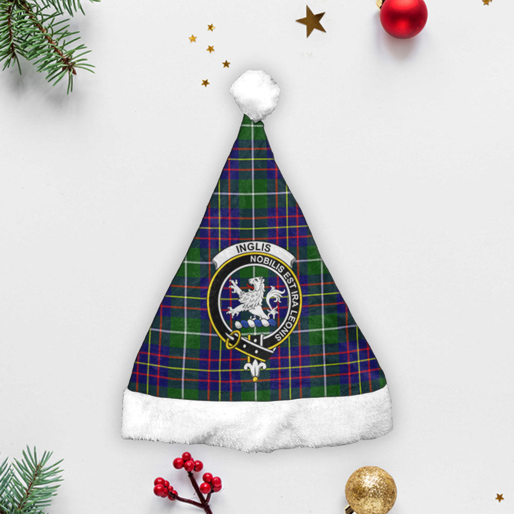 Inglis Modern Tartan Crest Christmas Hat