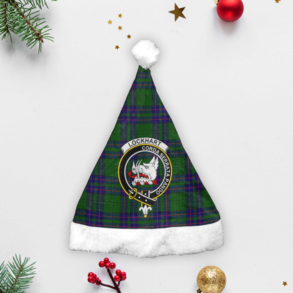 Lockhart Modern Tartan Crest Christmas Hat