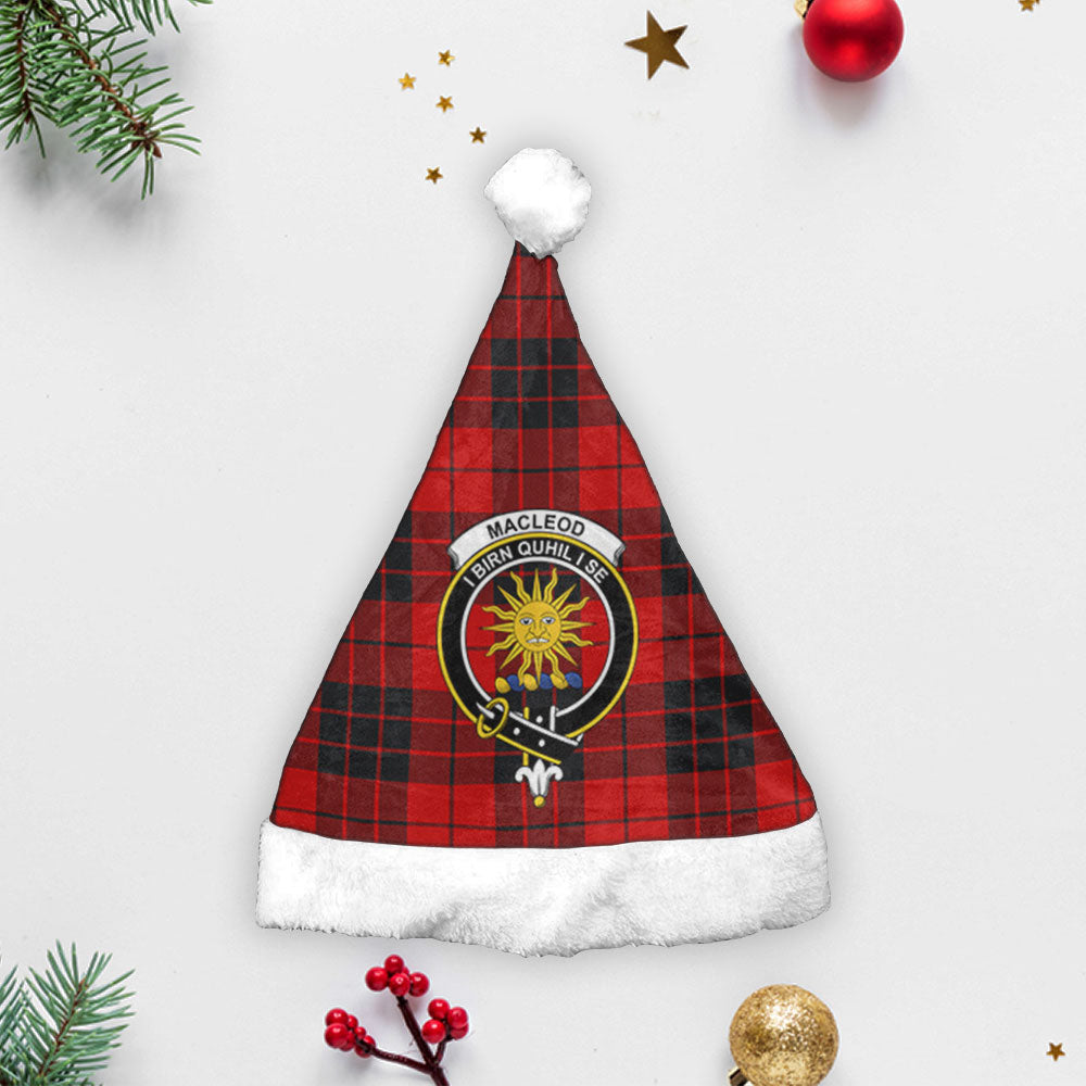 MacLeod of Raasay Tartan Crest Christmas Hat